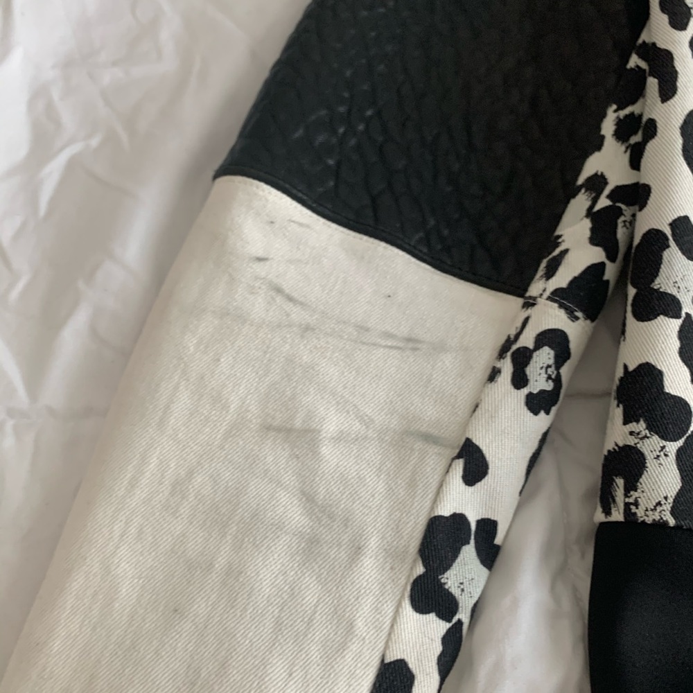 Nicholas Leopard Print Leather Combo Bomber - image 5